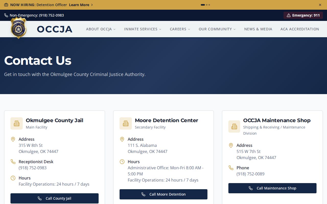 Okmulgee County booking record open records request information